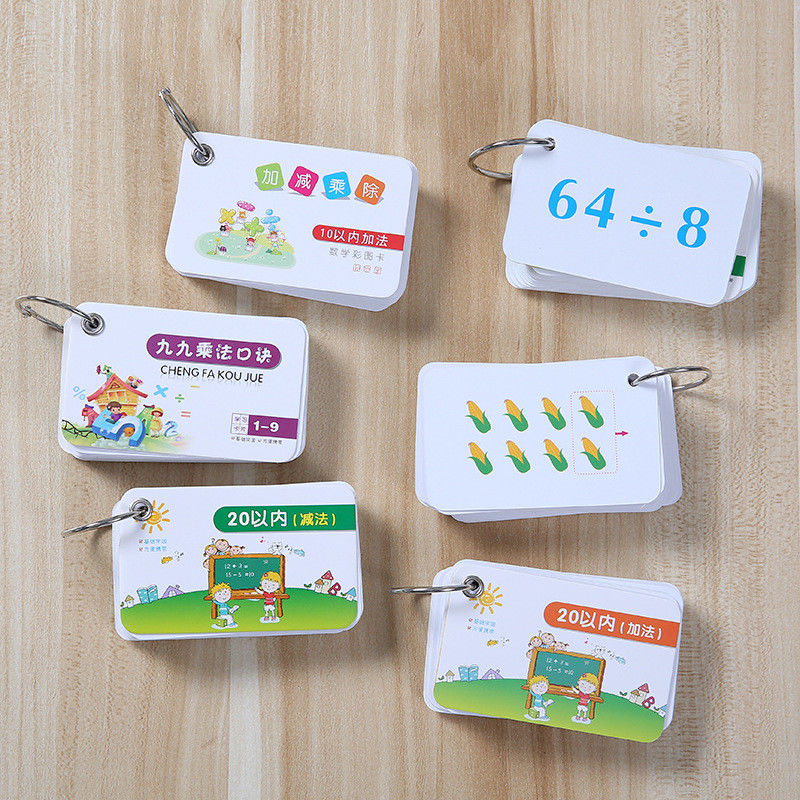Picture English Words Flash Cards Toddlers Babies Learning Matte Varnishing