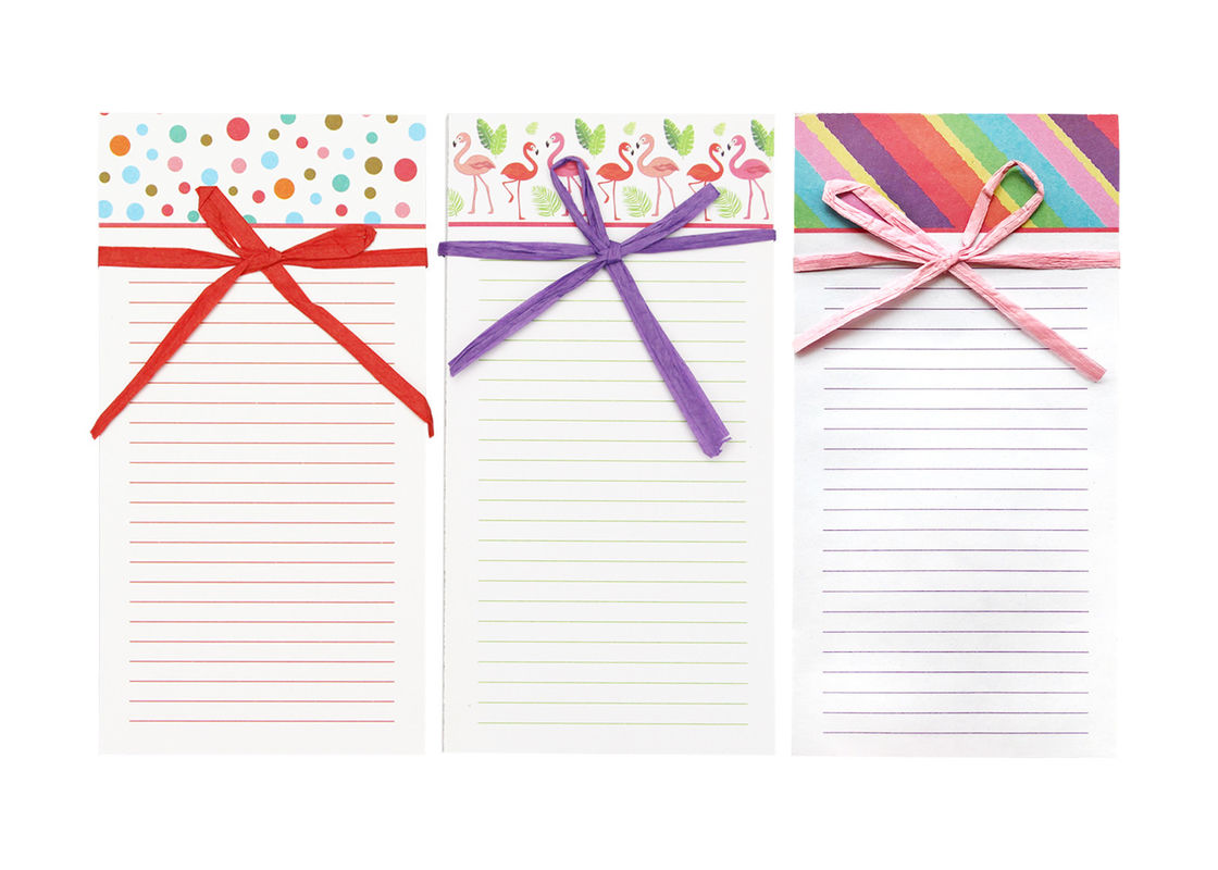 Raffia Bow Custom Printed Notebooks , Personalized Notebooks For Girls Kids Men
